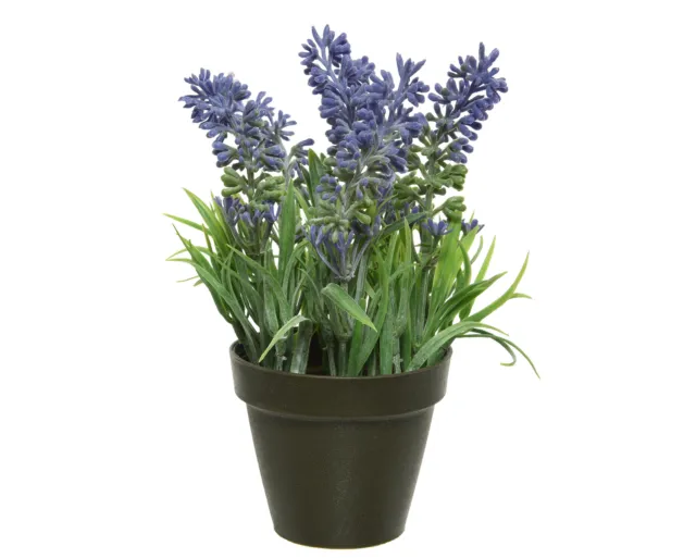 1 Künstliche Lavendel 17cm im Blumentopf Seidenblumen Kunstblumen Kunstpflanzen