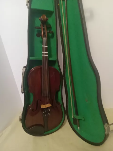 Violín Antonius Stradivarius Faciebat Cremona 1713, tamaño 1/2, estuche, arco, afinado