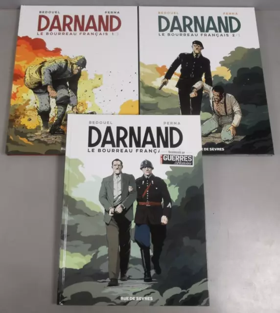 Coffret 3 Bandes Dessinees DARNAND Le Bourreau Francais 2018 BEDOUEL PERNA I53