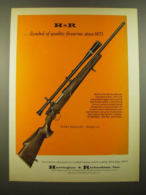 1970 Harrington & Richardson Ultra Medalist Model 370 Rifle Advertisement