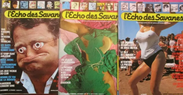 Lot de 3 "L'ECHO DES SAVANES"                                  Numéros 1, 2 et 3