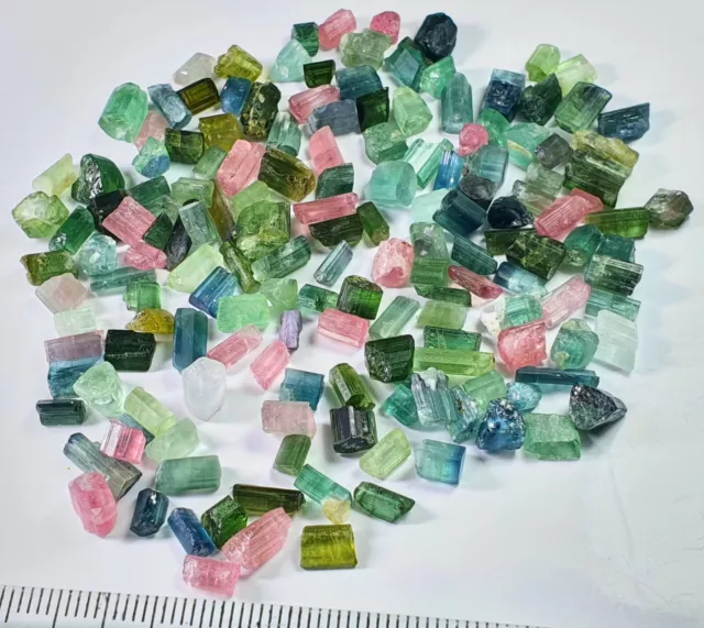 115 CT Natural Multi Color TOURMALINE Crystals rough Lot From Afghanistan