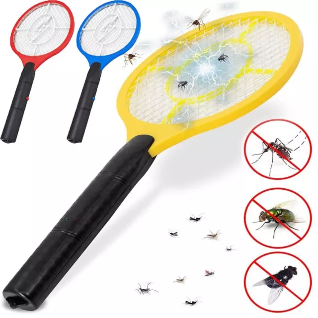 🔥Electric Bug Zapper Racket Fly Killer Wasp Mosquito Insect Pest Swatter Bat UK