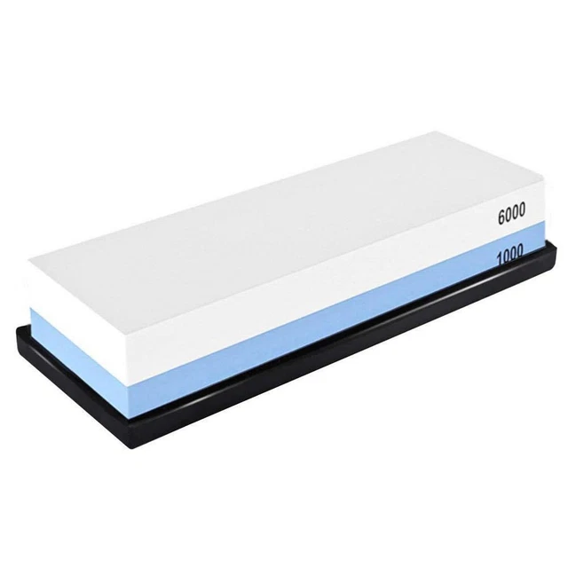 Pierre d'affûtage 2 en 1 Grit polyvalente Whetstone Premium 1000/6000 grain