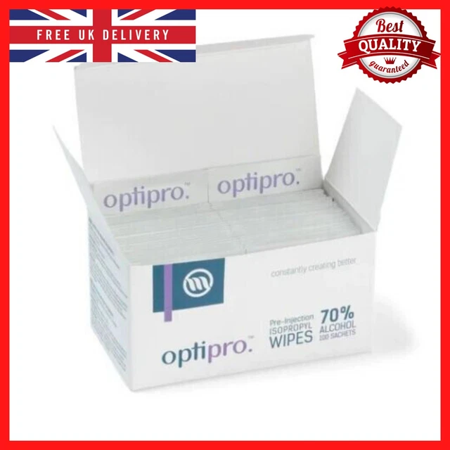 Ynr 70% Alcohol Pre-Injection Isopropyl Wipes – Individually Wrapped First Aid Skin Cleaning Tear Easy Sachet Wipes – 300 Pieces
