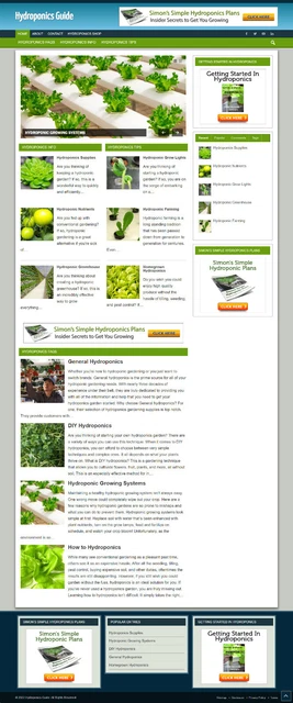 Idroponico Guida Sito Web Con Affiliates + Gratis Dominio E Istallazione