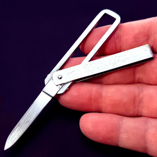 Vintage Funny Folder Swinger Tri Fold Folding Pocket Knife