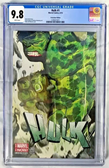 Hulk # 1 ( Cgc 9.8 NM/MT ) Del Mundo Variante: Convention Exclusif 2014