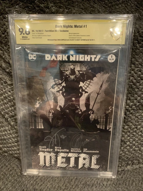 DARK KNIGHTS METAL 1 CBCS 9.6 SIGNED BY GREG CAPULLO & Scott Snyder Terrificon