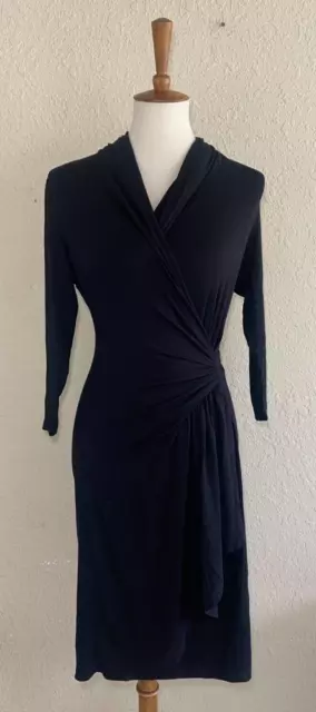 Karen Kane Womens Soft Long Sleeve Wrap Dress Black Size XS