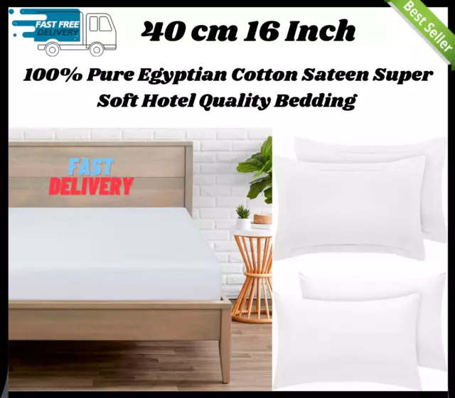 800 Thread Count Extra Deep Fitted Sheet 40 cm 16 Inch 100% Pure Egyptian Cotton