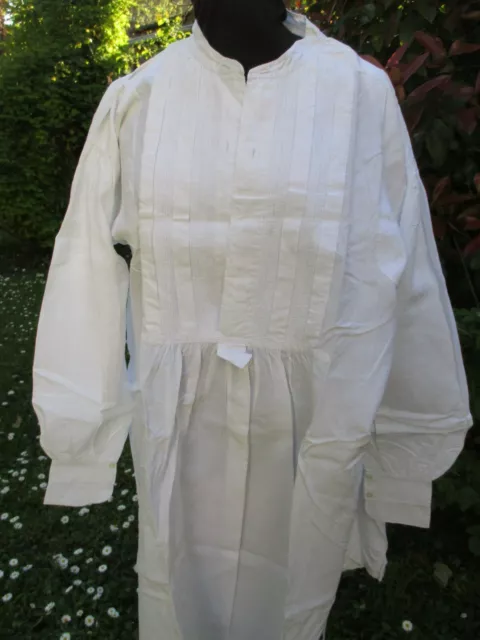 BELLE GRANDE CHEMISE homme aise ancienne 1900 lin plastron plisse JBG EUR 120 00 PicClick FR
