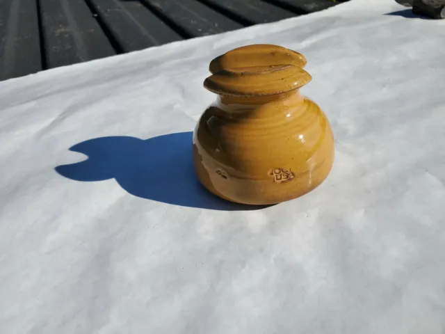 Butterscotch Colored Locke Porcelain  Power Insulator