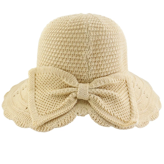 Floppy Summer Sun Beach Straw Hat Sun Hats Women Knitted Hat