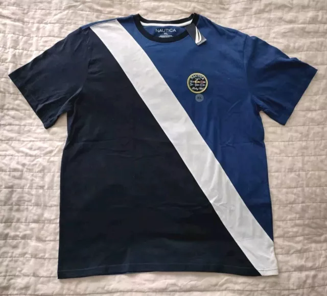 Camiseta Nautica Sailing Club Para Hombre XL Marina Nueva con Etiquetas Nueva