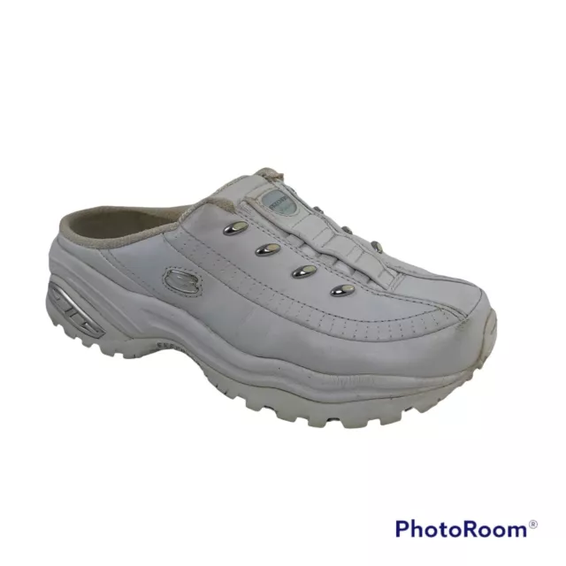 Vintage Y2K Skechers White Chunky Jammer Slide Slipon Mule Sneakers 6 Rave 11021