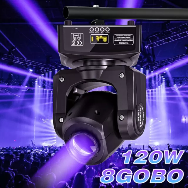 120W LED Moving Head Light RGBW Gobo Beam Stage DMX Spot Lighting DJ Disco Club