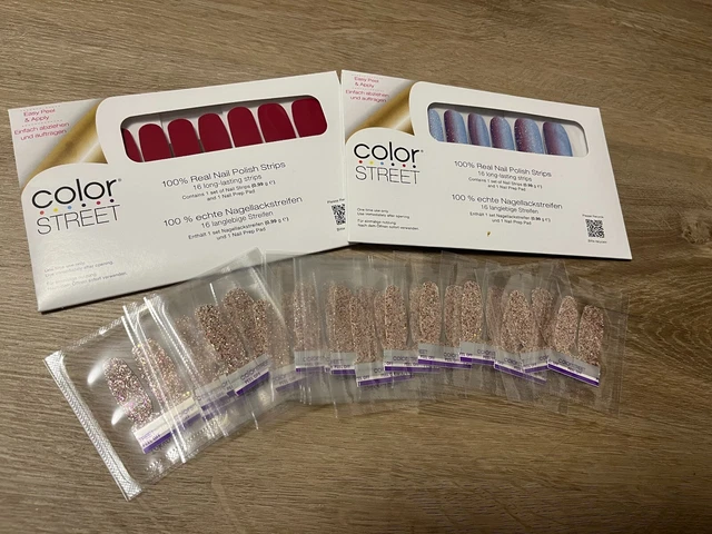 Color Street Nagellackstreifen, Nagelfolien, 2 Sets je 16 Streifen plus 40 Stück