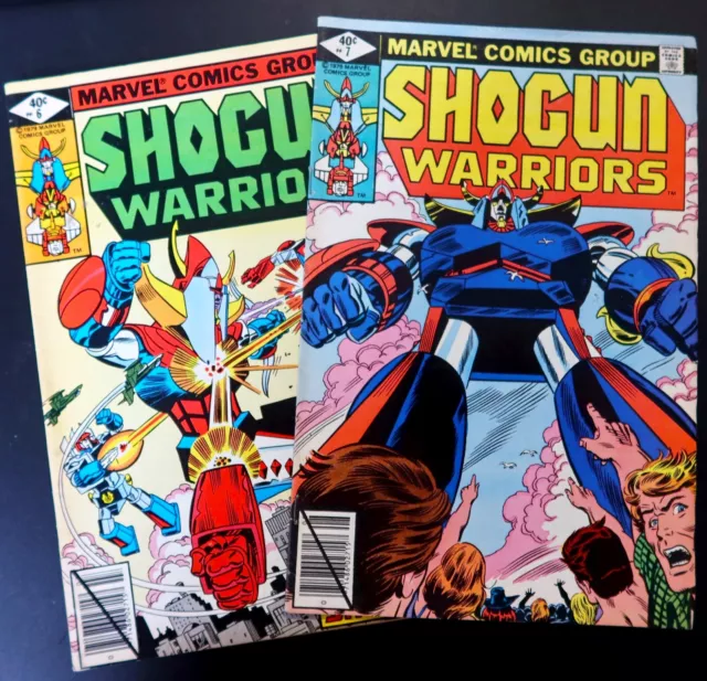 Shogun Warriors Vol 1 #6 & #7 two Bronze Age Marvel Comics Newsstand VG Cents