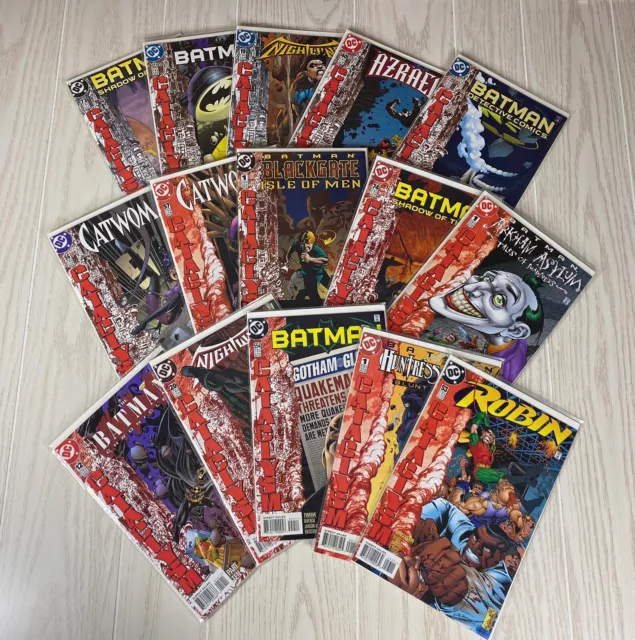 Cataclysm Lot of 15 books DC Comics Batman, Robin, Nightwing, Catwoman, Azrael