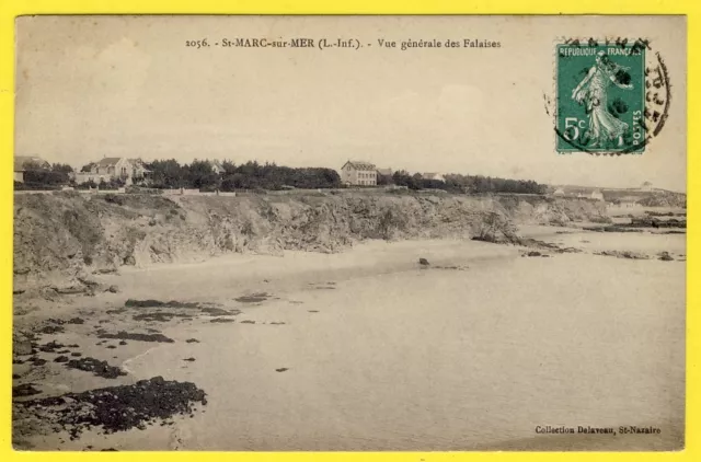 cpa RARE (44) SAINT MARC sur MER (Loire Atlantique) Vue générale des FALAISES