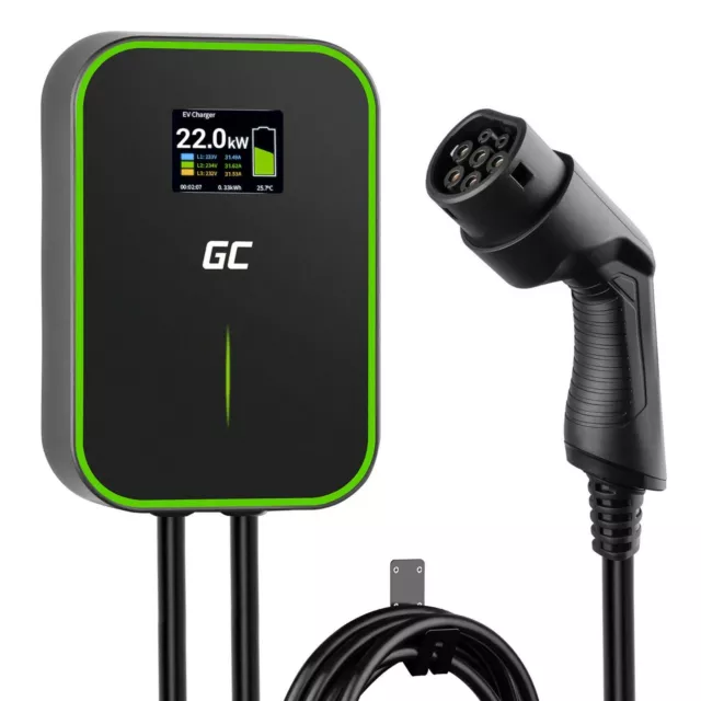 Habu 2in1 Chargeur mobile intelligent pour EV 11 kW 7 m Green Cell