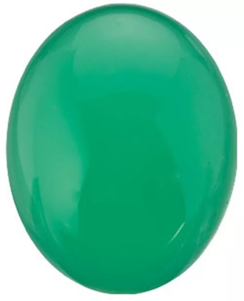 Natural Fine Apple Green Chrysoprase - Oval Cabochon - Brazil - AAA Grade