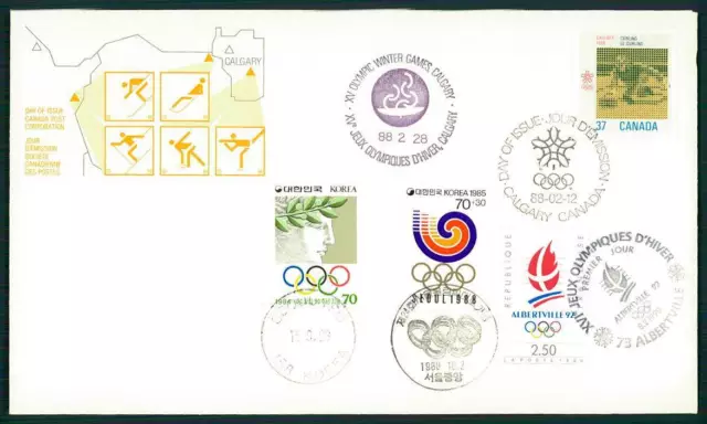 CANADA/KOREA/FRANCE SONDERBRIEF 1988 OLYMPIA OLYMPICS CALGARY ua19