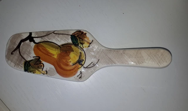 De colección arte italiano cerámica pastel rebanada pera pequeña astilla