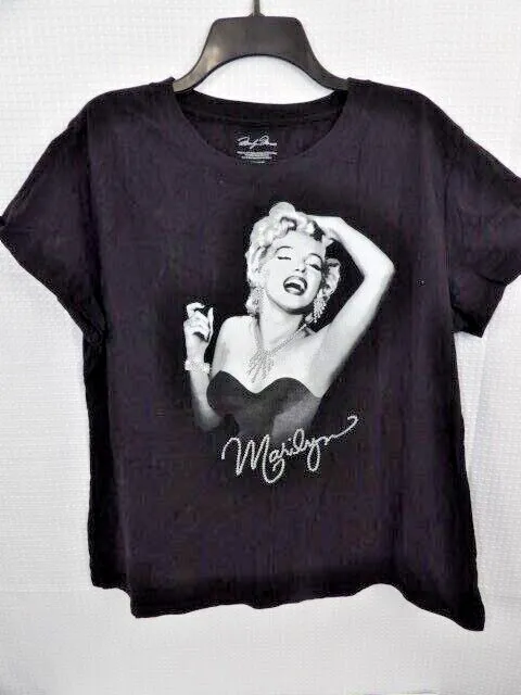 Marilyn Monroe Cotton T-shirt with Silver Glitter Size 3X