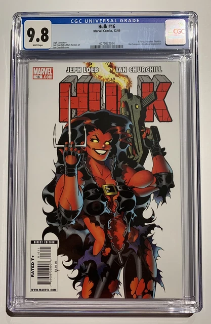 Hulk 16 CGC 9.8 NM/MT 1st Full Appearance of Red She-Hulk 2009 Churchill Cover