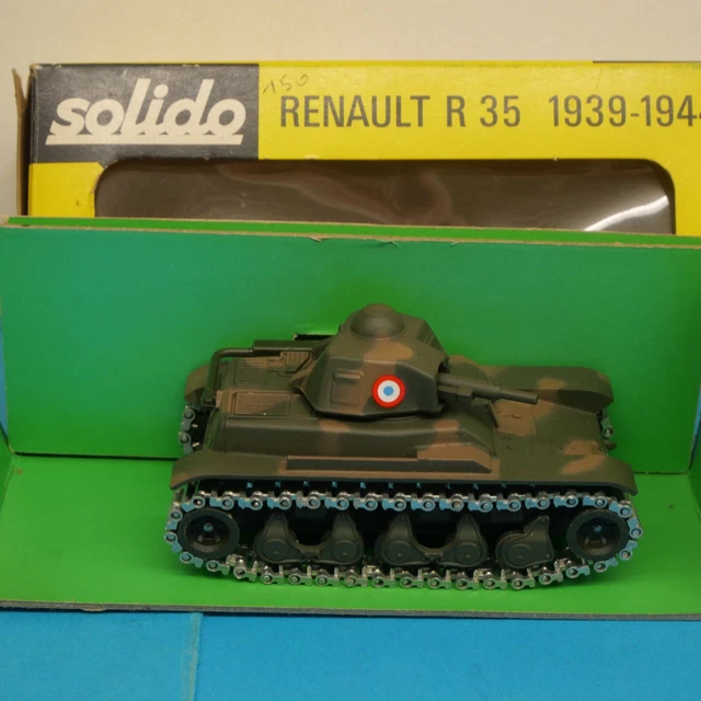 Solido Militaire 1/50 – Char Renault 35 – Miniature Ancienne – Boîte Incluse