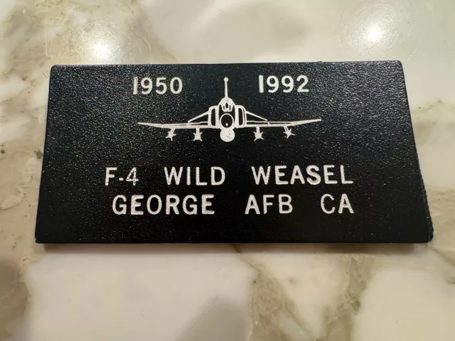VNTG United States Air Force George Air Force Base F-4 Wild Weasel Leather Patch
