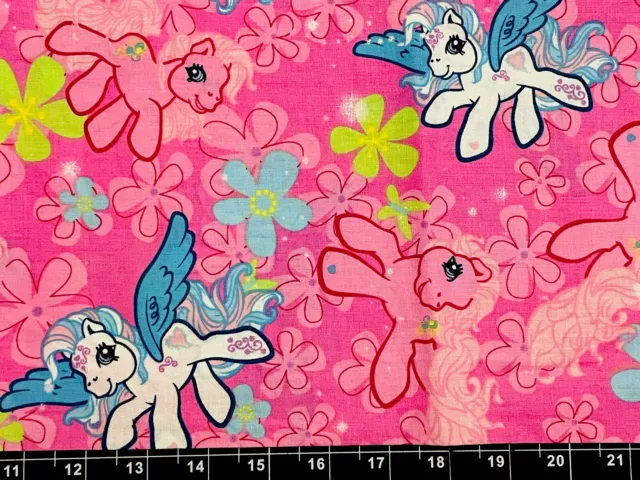 Tina Scrap 9"x21" My Little Pony Cupcake Rainbow Flower Hasbro Cotton Fabric