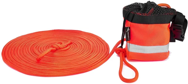 Rescue Throw Rope Bag with 50/100Ft Floating Line, Whistle Buckle for Kayaking,
