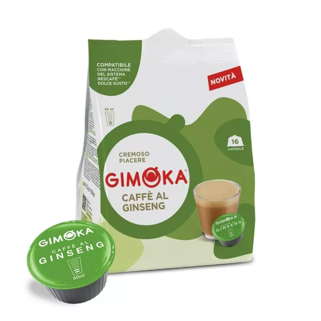 192 Capsule Gimoka Compatibili Nescafé Dolce Gusto Caffè Espresso Ginseng