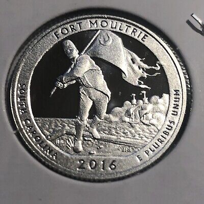 2016-s NATIONAL PARKS *ATB 90% SILVER PROOF QUARTER * FORT MOULTRIE #2016SQ