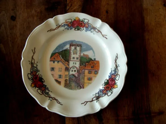 Assiette Plate Ancien D Obernai Sarreguemines  Alsace France