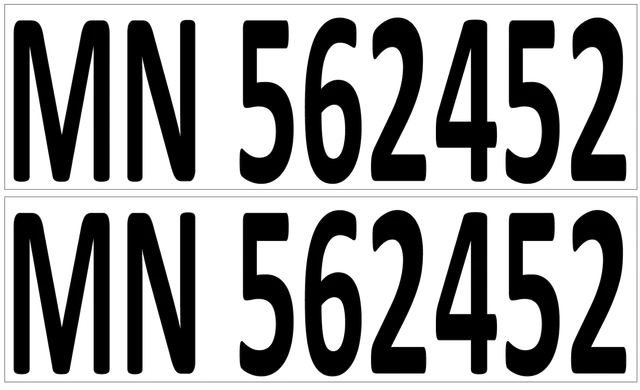 immatriculation bateau en 18cm de haut (lot de 2)