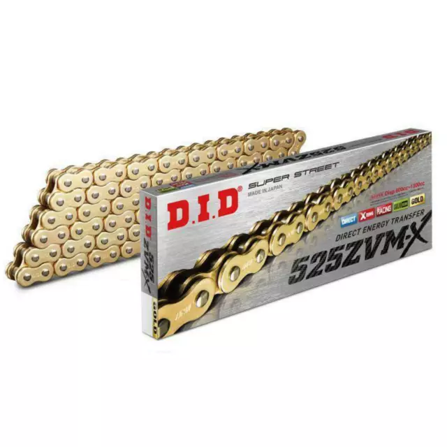 Did Super Heavy Duty X-Ring Gold Motorcycle Drive Chain 525 Zvmx 100 L Links