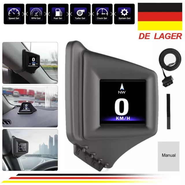 Universal Auto OBD2 GPS Head-Up-Anzeige Display Digital Messgerät Projektor DHL