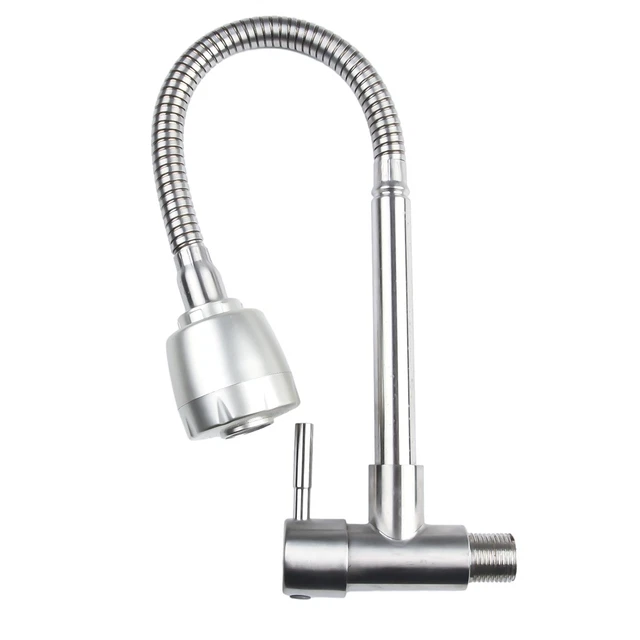 Robinet mural en acier inoxydable brossé avec pulvérisateur qualité supérieu