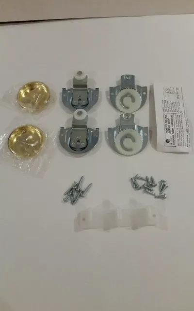 POCKET DOOR HARDWARE Bi Pass Closet Track Kit Adjust Rollers Parts Hanging Mount