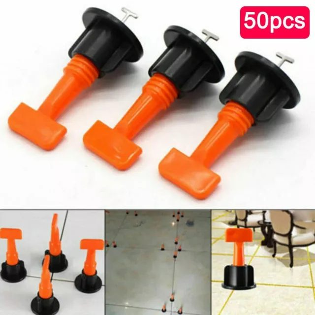 Tile Leveling System Floor Kit Alignment Adjustable Clip Reusable Hand Tool JL