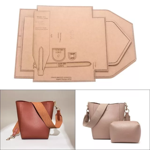 Leather Craft Women's Shoulder Messenger Bag Sewing Pattern Kraft Paper Template