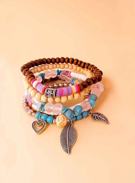 Bracelet Vintage Argenté – Pampilles, Perles Ajourées, Bijou Fantaisie Femme (réf 5628)