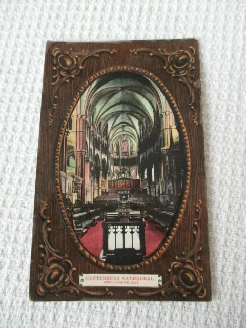Alte Farbige Postkarte, "" Canterbury Cathedral. Chor Nach Osten Schauen, Kent"".
