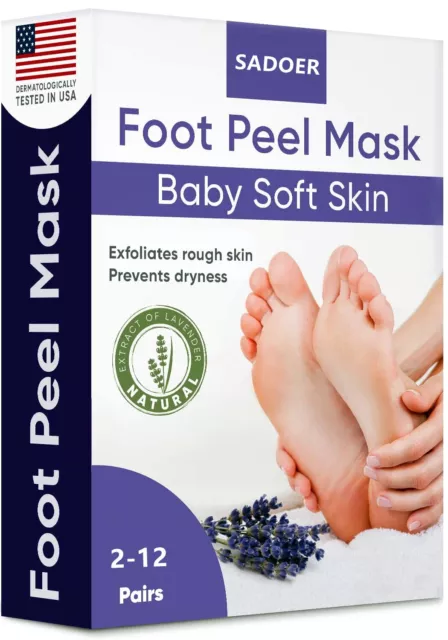 2 Pairs Exfoliating Foot Peel Mask Baby Soft Feet Remove Dead Skin Calluses Sock