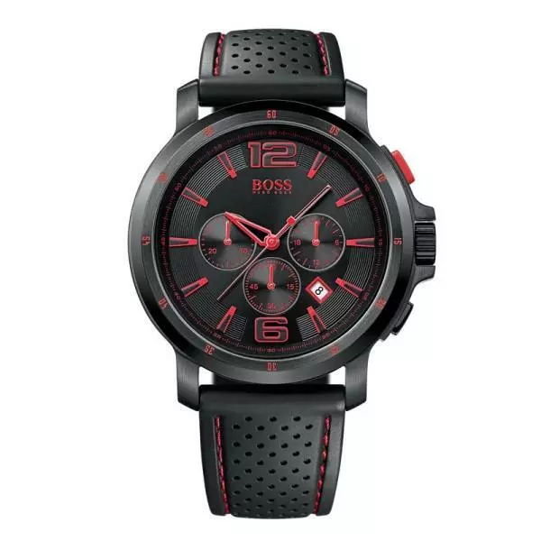 Black hugo hotsell boss watch mens