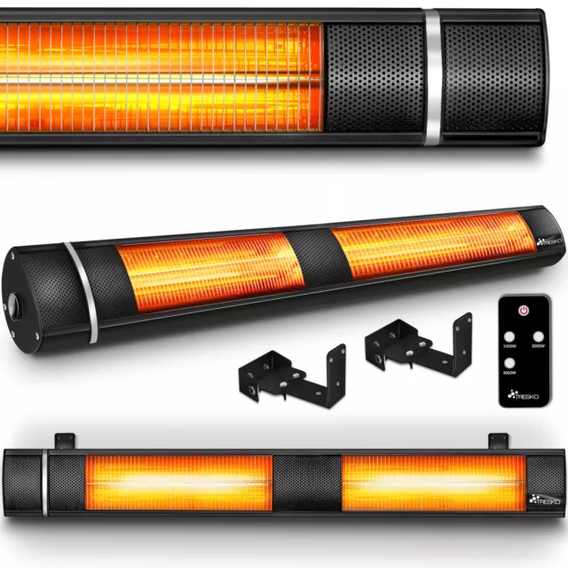 RETOURE Heizstrahler 3000W Infrarotstrahler Wand Terrassenstrahler Wärmestrahler